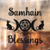 Autocollant Pour Fenêtre Samhain Bénédictions Halloween celtique Wiccan (Feuille 2)