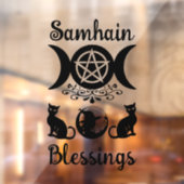 Autocollant Pour Fenêtre Samhain Bénédictions Halloween celtique Wiccan (Feuille 2)