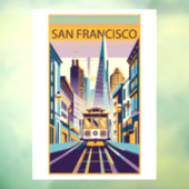 Autocollant Pour Fenêtre San Francisco California Art Déco (Feuille 3)