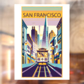 Autocollant Pour Fenêtre San Francisco California Art Déco (Feuille 2)