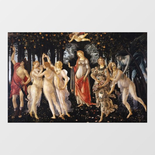 Autocollant Pour Fenêtre Sandro Botticelli - La Primavera (Feuille)