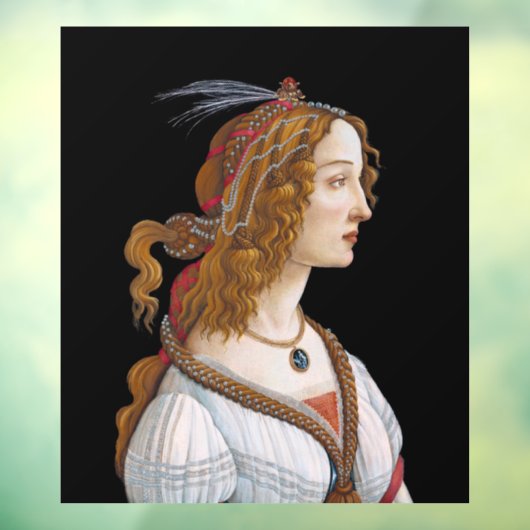 Autocollant Pour Fenêtre Sandro Botticelli - Portrait de Simonetta Vespucci (Feuille 3)