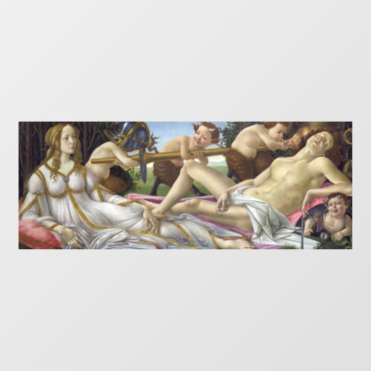 Autocollant Pour Fenêtre Sandro Botticelli - Vénus et Mars (Feuille)