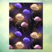 Autocollant Pour Fenêtre Sans joint avec méduse éclatante (Feuille 3)