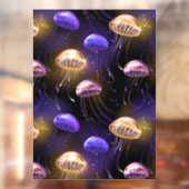 Autocollant Pour Fenêtre Sans joint avec méduse éclatante (Feuille 2)