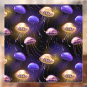 Autocollant Pour Fenêtre Sans joint avec méduse éclatante (Feuille 2)