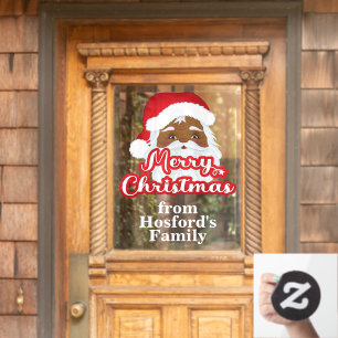 Autocollant Pour Fenêtre Santa Claus Joyeux Noël Clouer la fenêtre