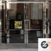 Autocollant Pour Fenêtre Santa Claus Noël Antiquité Belle Art (Porte de bureau)