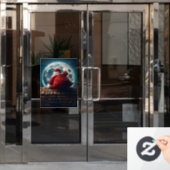 Autocollant Pour Fenêtre Santa Clause Shimmergeant Down Chimney (Porte de bureau)