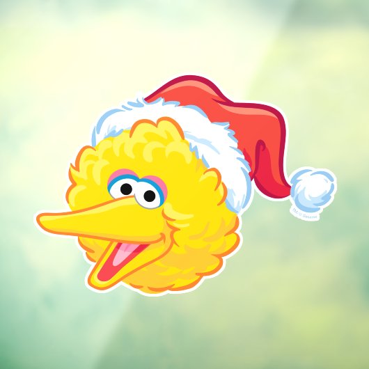 Autocollant Pour Fenêtre Santa Hat Big Bird (Feuille 3)