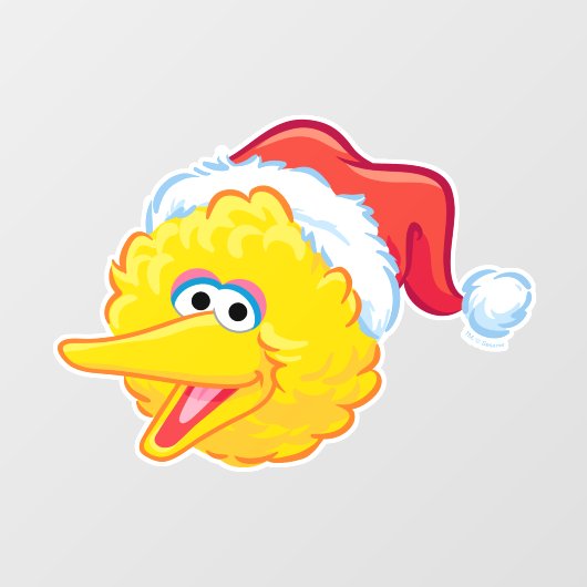 Autocollant Pour Fenêtre Santa Hat Big Bird (Feuille)