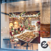 Autocollant Pour Fenêtre Santas Bake Shop (Fenêtre de café)