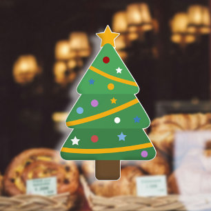 Autocollant Pour Fenêtre Sapin de Noël