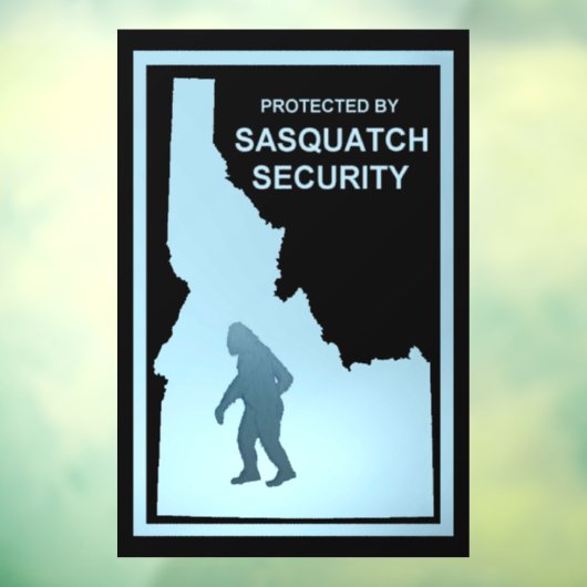 Autocollant Pour Fenêtre Sasquatch Security - Idaho (Feuille 3)