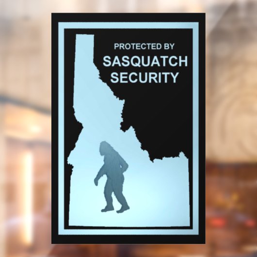 Autocollant Pour Fenêtre Sasquatch Security - Idaho (Feuille 2)