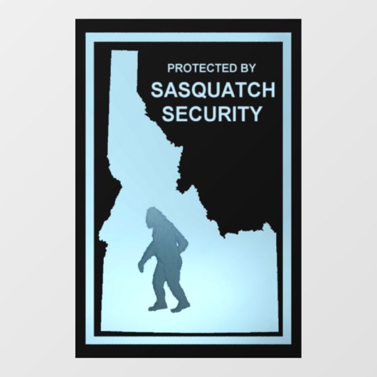 Autocollant Pour Fenêtre Sasquatch Security - Idaho (Feuille)