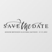 Autocollant Pour Fenêtre Save the date wedding car (Feuille)