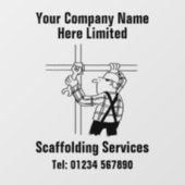 Autocollant Pour Fenêtre Scaffolder ou Scaffolding Company (Feuille)