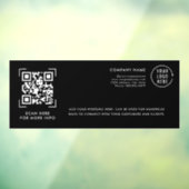 Autocollant Pour Fenêtre Scan Code QR | Logo Professionnel d'Entreprise (Feuille 3)