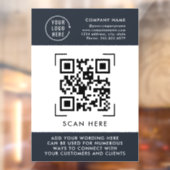 Autocollant Pour Fenêtre Scan Code QR | Logo Professionnel d'Entreprise (Feuille 2)