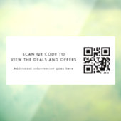 Autocollant Pour Fenêtre Scan QR Code Modern Simple Business (Feuille 3)