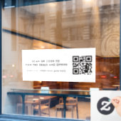 Autocollant Pour Fenêtre Scan QR Code Modern Simple Business (Fenêtre de café)