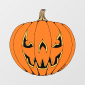 Autocollant Pour Fenêtre Scandale Jack-o'-Lantern Halloween Design (Feuille)