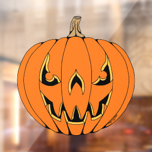 Autocollant Pour Fenêtre Scandale Jack-o'-Lantern Halloween Design