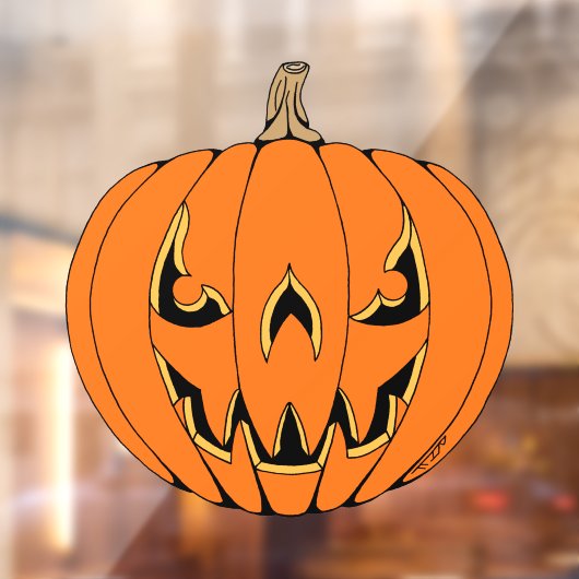 Autocollant Pour Fenêtre Scandale Jack-o'-Lantern Halloween Design (Feuille 2)