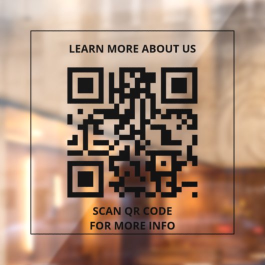 Autocollant Pour Fenêtre Scannez le code qr pour plus d'infos (Feuille 2)