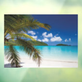 Autocollant Pour Fenêtre Scène De Plage Tropicale (Feuille 3)