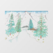 Autocollant Pour Fenêtre Scène hivernale (Feuille)