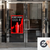 Autocollant Pour Fenêtre Scottish Bobby Burns Whiskey Cocktail (Porte de bureau)