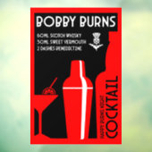 Autocollant Pour Fenêtre Scottish Bobby Burns Whiskey Cocktail (Feuille 3)