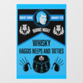 Autocollant Pour Fenêtre Scottish Burns Night Super (Feuille)