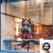 Autocollant Pour Fenêtre Scottish Terrier (Fenêtre de café)