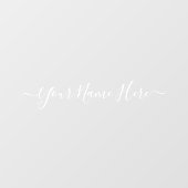 Autocollant Pour Fenêtre Script de nom simple et propre de signature (Feuille)