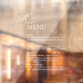 Autocollant Pour Fenêtre Script de signature du menu de la barre du Mariage (Feuille 2)