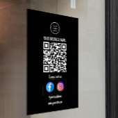 Autocollant Pour Fenêtre Se Connecter Avec Nous Logo d'entreprise noire