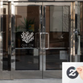 Autocollant Pour Fenêtre Sea Coral Silhouette (Porte de bureau)