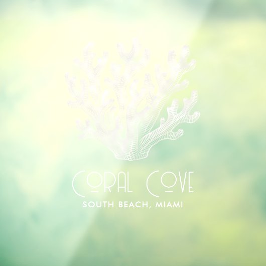 Autocollant Pour Fenêtre Sea Coral Silhouette (Feuille 3)