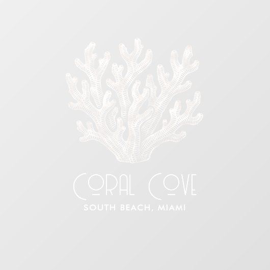 Autocollant Pour Fenêtre Sea Coral Silhouette (Feuille)