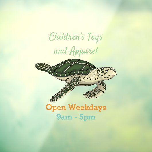 Autocollant Pour Fenêtre Sea turtle cartoon (Feuille 3)