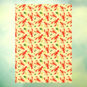 Autocollant Pour Fenêtre Seafood Restaurant Lobster Pattern Large (Feuille 3)