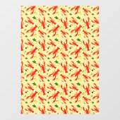 Autocollant Pour Fenêtre Seafood Restaurant Lobster Pattern Large (Feuille)