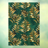 Autocollant Pour Fenêtre Seamless pattern with golden ferns (Feuille 3)