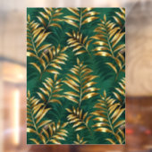 Autocollant Pour Fenêtre Seamless pattern with golden ferns (Feuille 2)