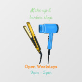 Autocollant Pour Fenêtre Sèche-cheveux & lisseuse-cheveux illustration (Feuille)