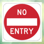 Autocollant Pour Fenêtre Sens Interdit (Feuille 3)