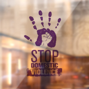 Autocollant Pour Fenêtre Sensibilisation à la violence domestique